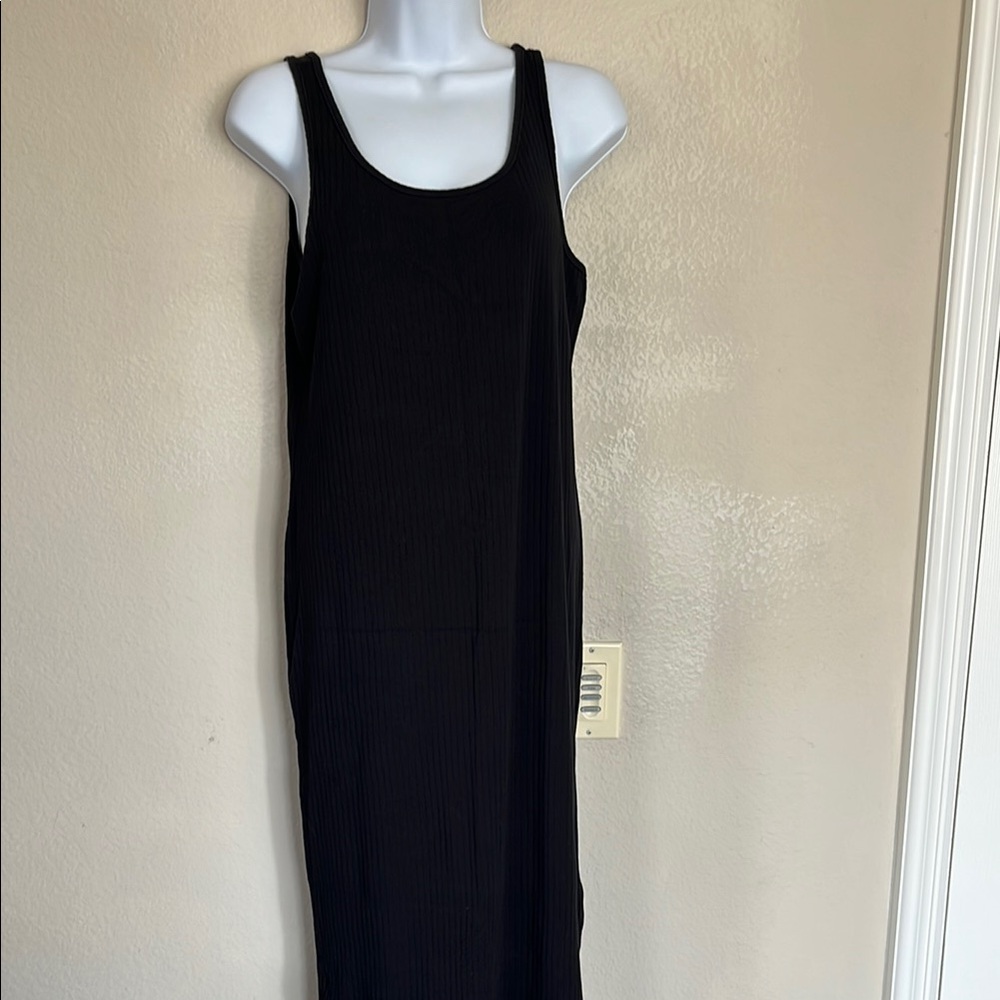 Black Ribbed maternity tank Dress by H&M mama